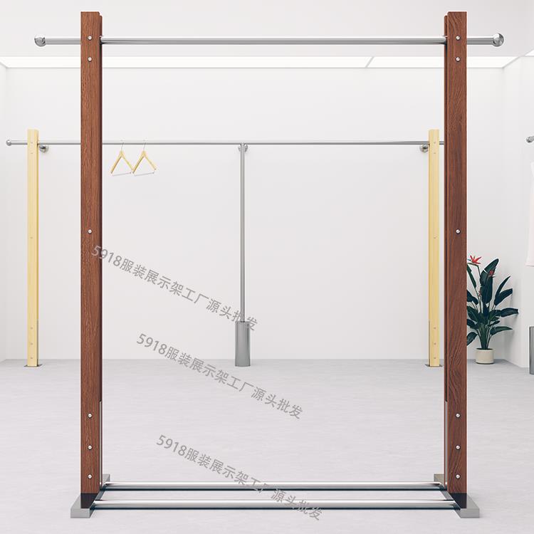 凯尼诗服装展示架女装店服装架不锈钢落地架中岛架高级陈列挂衣架