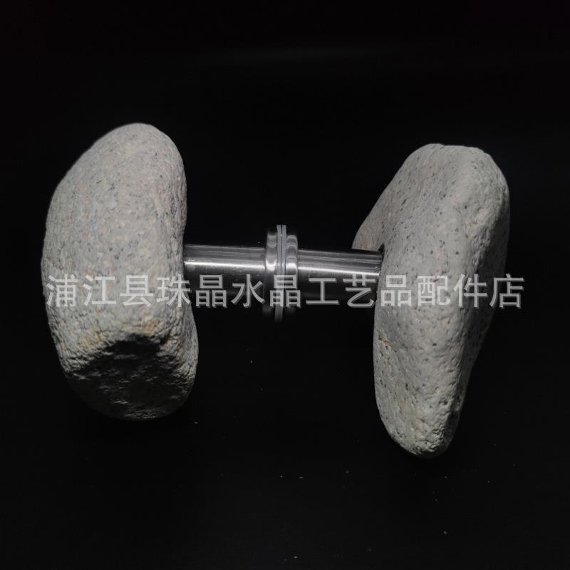 现代个性石头门把手艺术酒店天然石头玻璃门拉手五金配件现货
