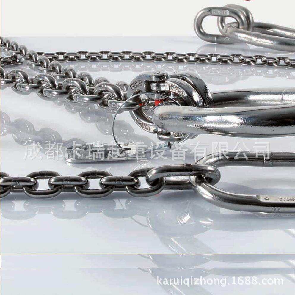 进口316不锈钢卸扣吊钩双环扣羊角钩防爆防腐蚀成套吊索具