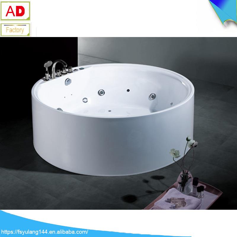 圆形浴缸 1.6米亚克力圆形按摩浴缸 一体成型双人主题酒店浴缸