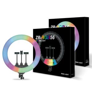 ZB-RGB56直播补光灯22寸RGB炫彩跑马灯网红环形灯LED氛围灯美颜灯
