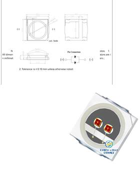 实力厂家3030红光1W 3030LED灯珠 3030led红色汽车灯光源