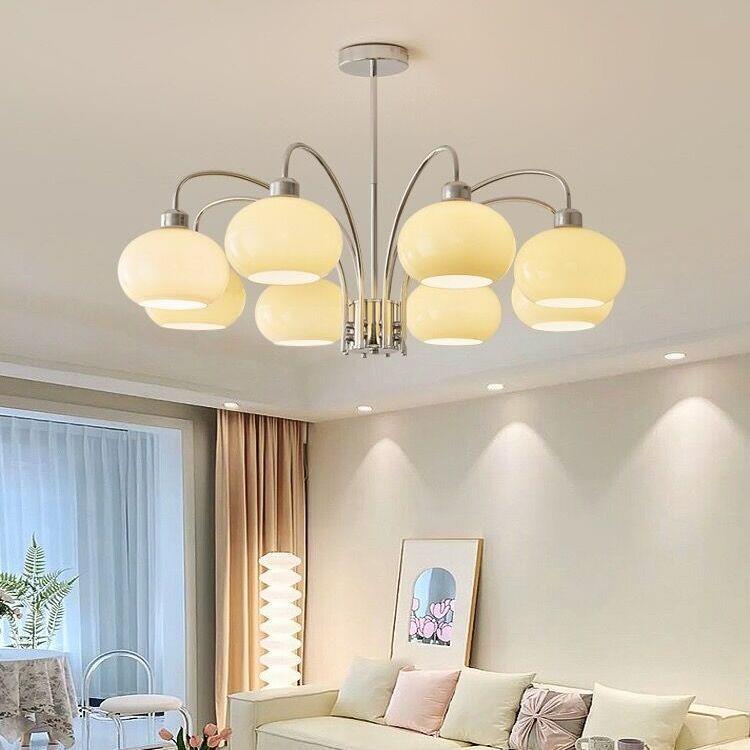 奶油风中古吊灯客厅创意魔豆复古法式北欧现代简约餐厅书房卧室灯