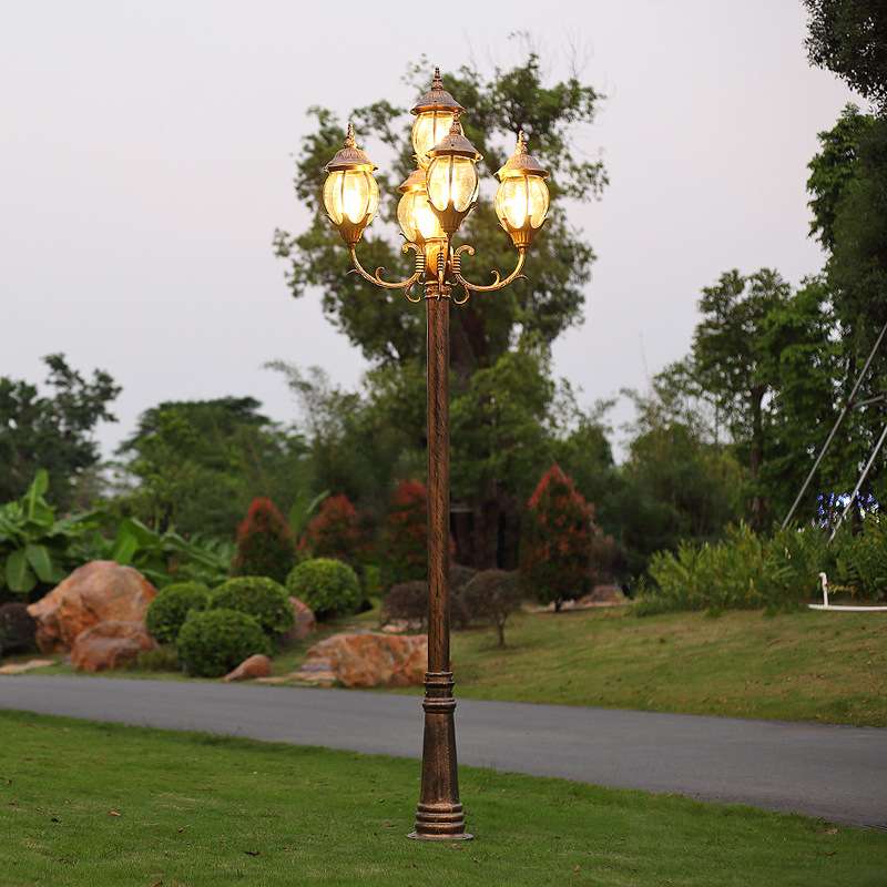 庭院灯led户外防水欧式仿古小区景观路灯花园别墅家用室外高杆灯