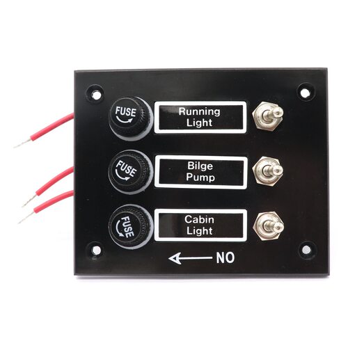 12V/24V游艇3组ON-OFF摇键面板