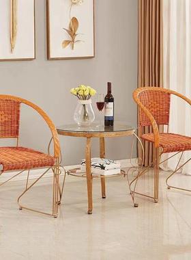 A2C藤椅办公椅家用钢筋弹性透气藤编椅子加固手工编织加固电脑椅