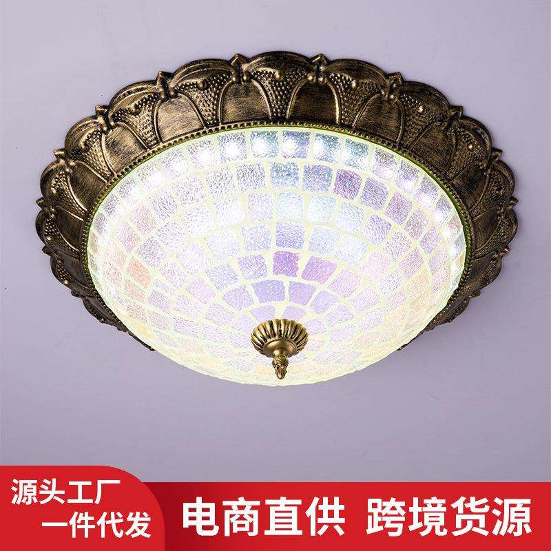 欧式复古吸顶灯卧室书房灯地中海乡村餐厅入户走廊过道玄关阳台灯