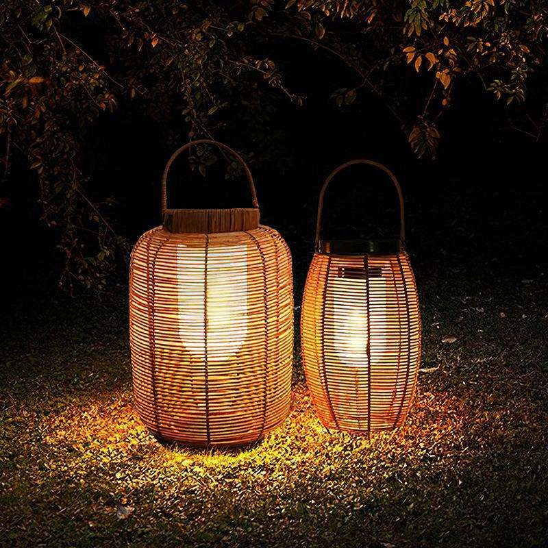 太阳能花园灯中式庭院灯户外防水阳台氛围灯院子落地灯室外草坪灯