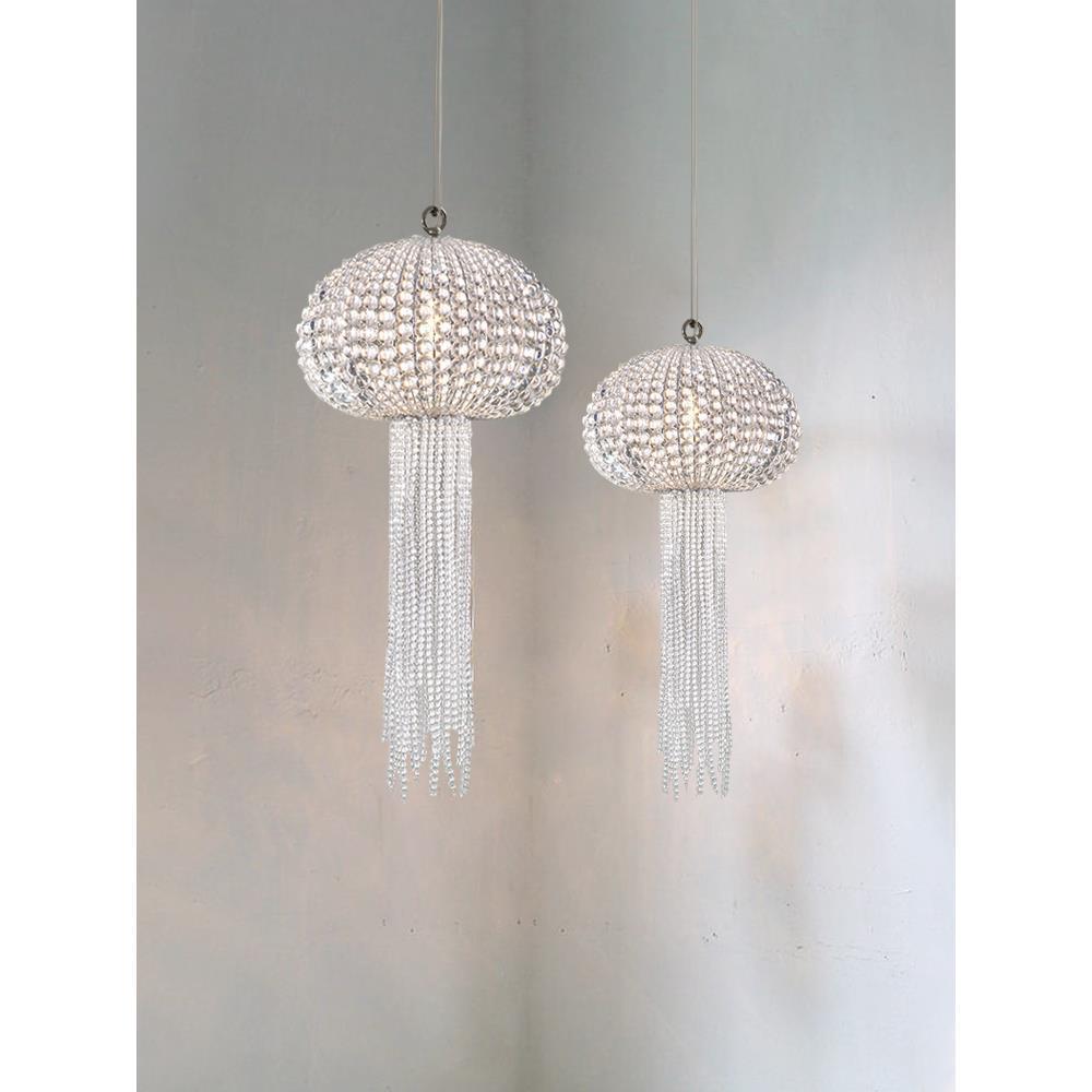 中山工厂中山古镇展厅水母吊灯水晶轻奢小复式楼中空楼梯间设计师