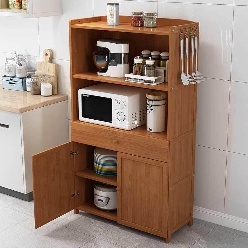 楠竹多层餐边柜落地茶水柜客厅高柜子带门置物架靠墙厨房储物,特色手工艺,其他特色工艺品,淘宝优惠券,粉丝福利购,淘宝优惠卷