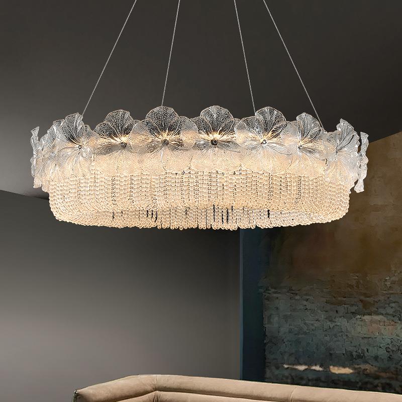 法式轻奢水晶吊灯大气客厅主灯2025新款现代简约餐厅卧室中山灯具