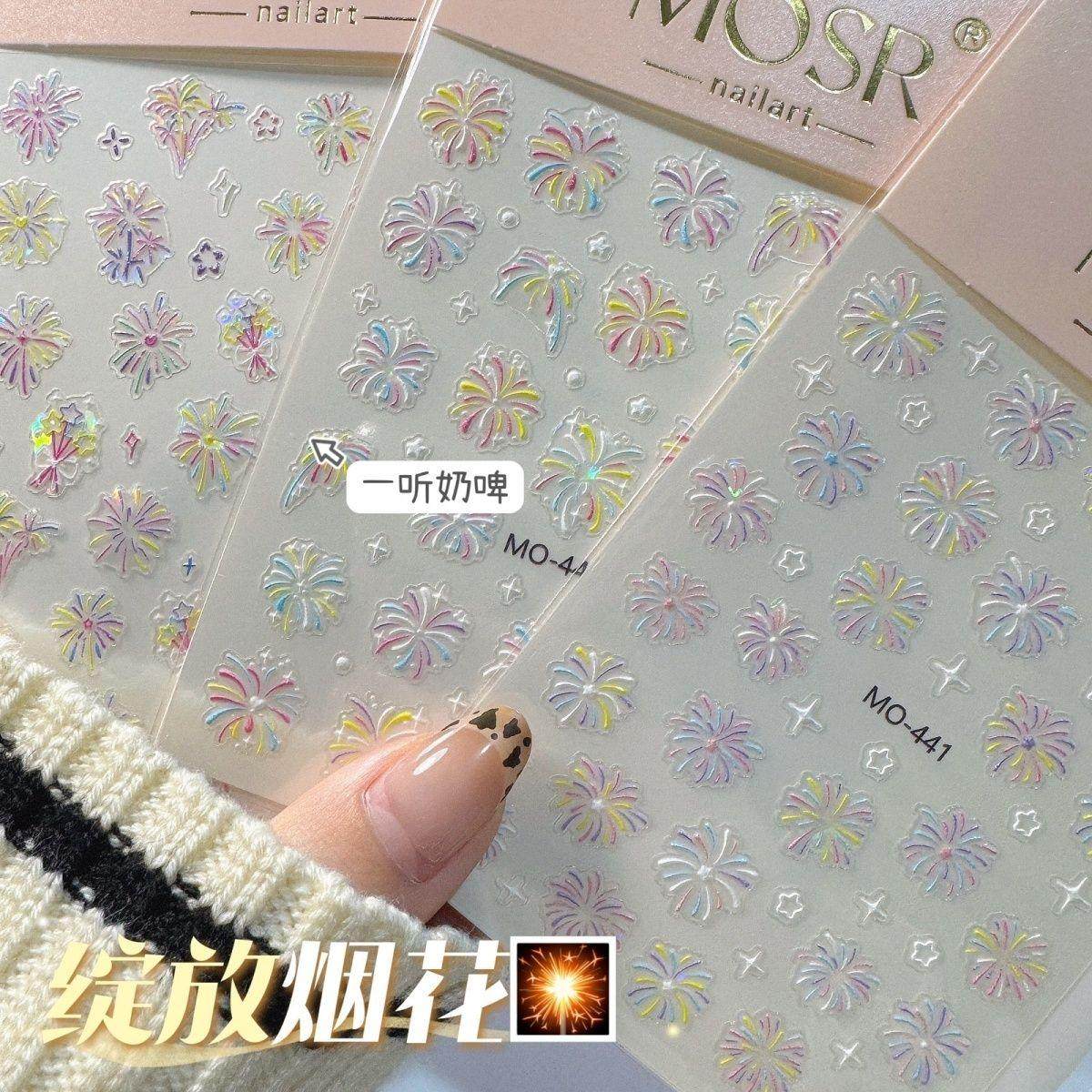 小红薯新款炫彩烟花美甲贴纸贝壳光仙气奶油色贴纸炫彩浪漫贴画,彩妆/香水/美妆工具,指甲装饰,淘宝优惠券,粉丝福利购,淘宝优惠卷