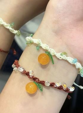 大橘大利橘子手绳纯手工成品