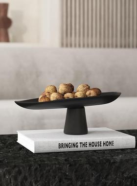 视侘寂客厅侘寂风客厅装饰件品电柜开放格摆现代古轻奢复古中风饰