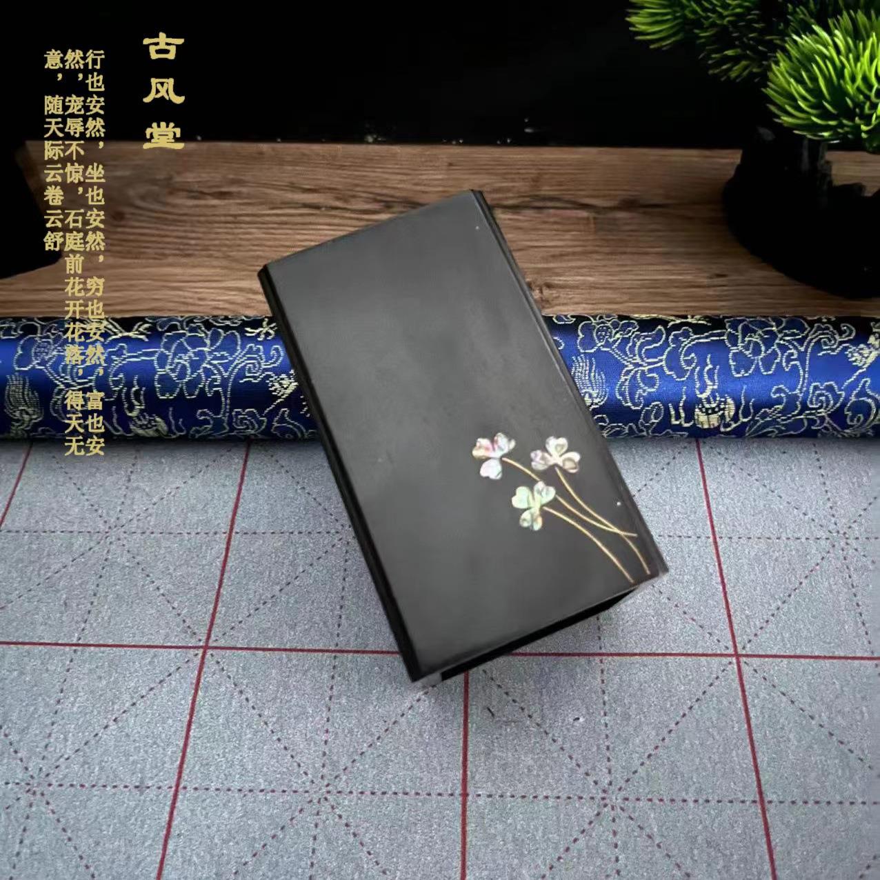古风堂木筒黑创檀木意笔筒木质雕刻笔实笔筒文房书写摆件笔筒