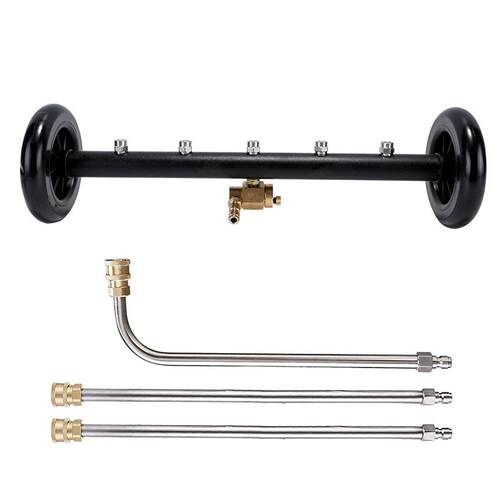 高压清洗机车底架路面清洗器18英寸可调节5孔水扫帚4000psi
