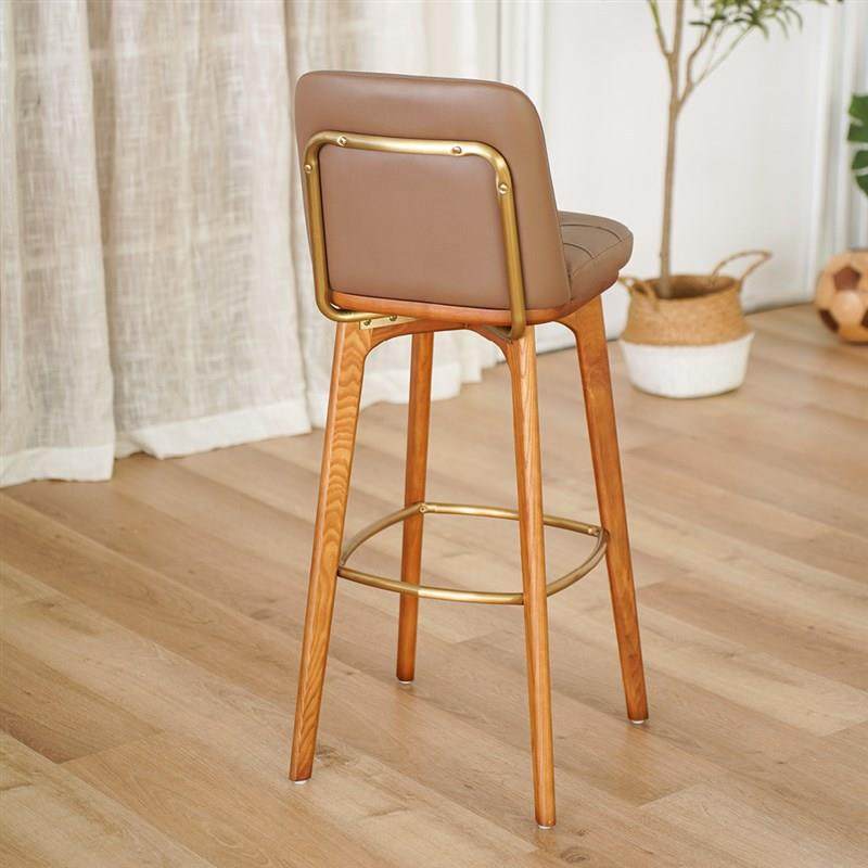 适B109G-1H吧台椅实木现代简约靠背酒吧椅轻奢舒家用X岛台前台咖,商业/办公家具,酒吧椅,淘宝优惠券,粉丝福利购,淘宝优惠卷