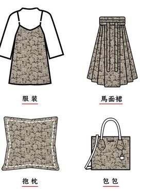 法式JY-B3-42小雅碎花女装优袍提花裙盘扣衫旗布料复古马甲色织半