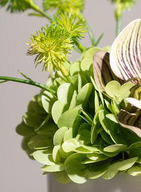 艺贝高档理石花瓶营子销中YB-DZ-HY心家盘居摆件洽谈桌托花艺花大