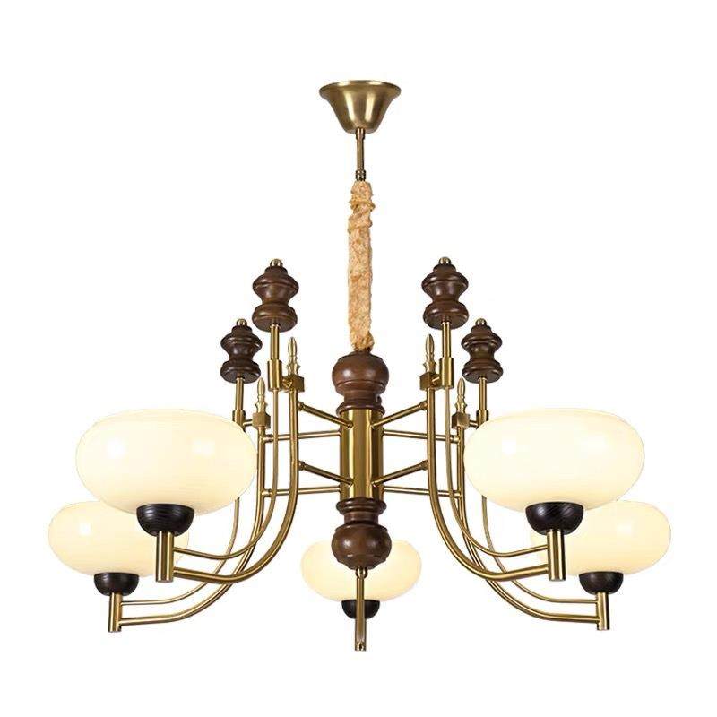 中古风法古式客灯厅美式复轻841奢高级感卧室主灯胡吊桃木餐厅柿,家装灯饰光源,智能吊灯,淘宝优惠券,粉丝福利购,淘宝优惠卷