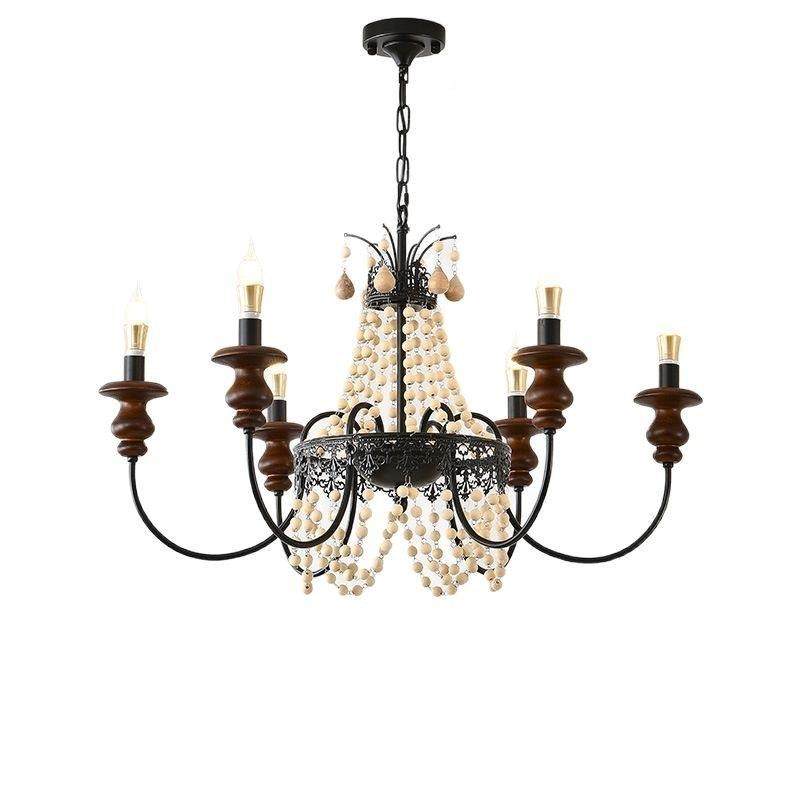 法式古客厅主灯中古黑美465色蜡式设计复师高级感餐厅烛灯具卧室,家装灯饰光源,智能吊灯,淘宝优惠券,粉丝福利购,淘宝优惠卷