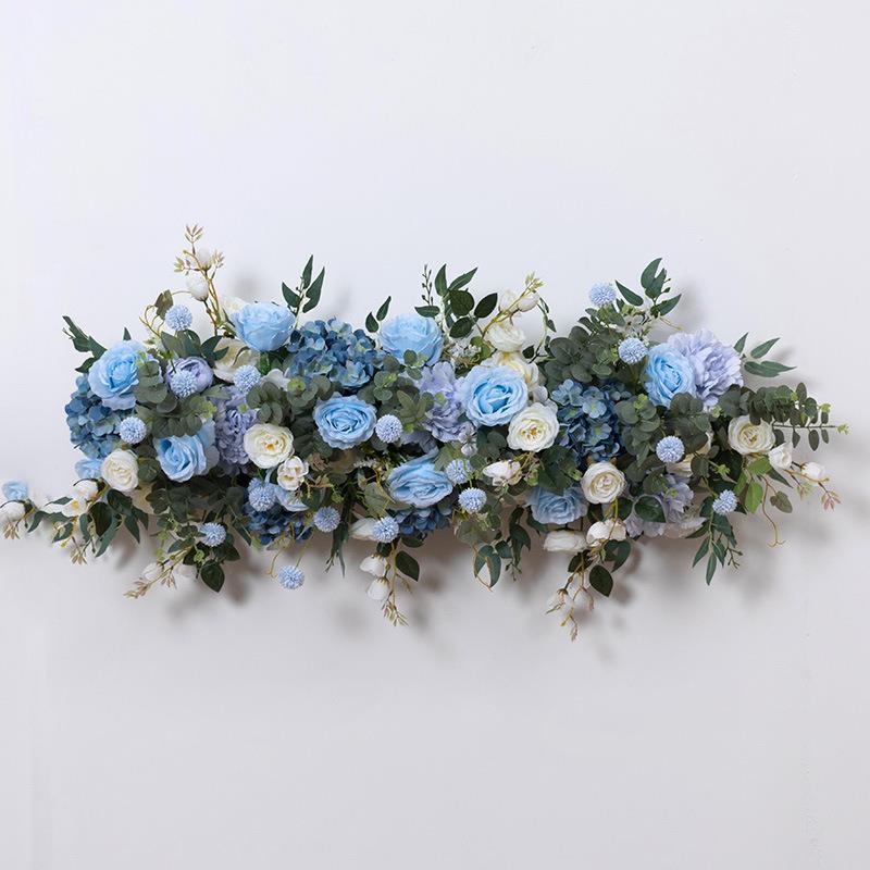 玫插挂壁花排角花婚礼背景花装饰花瑰红色拱门玄关仿植壁挂花排物