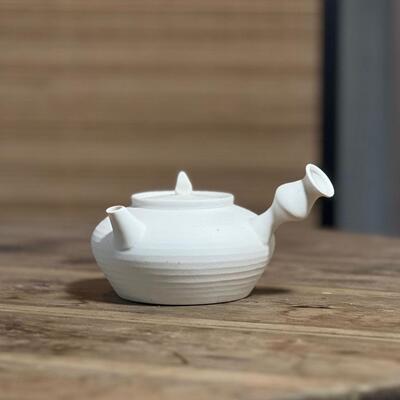 小号砂把铫白泥竹节潮州铫煮水砂跳盖26565家用夫茶白泥侧烧水煮