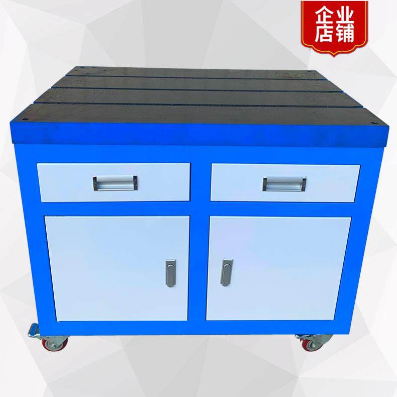 铸铁钳工攻丝机平台可移动攻牙机工作台带工具车柜子型T槽双开门,五金/工具,机床工具,淘宝优惠券,粉丝福利购,淘宝优惠卷