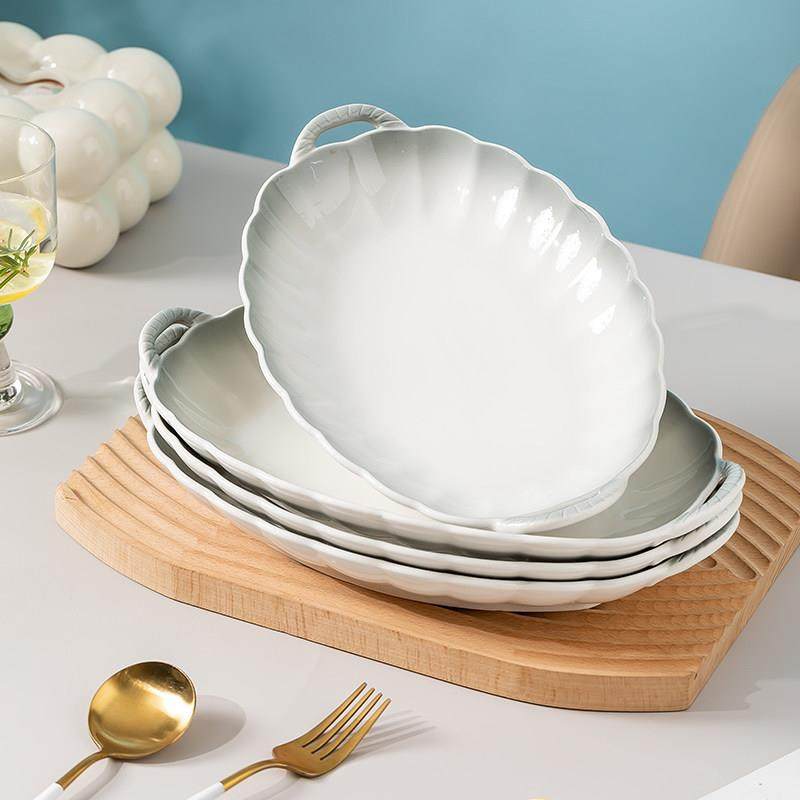 北欧鱼盘菜盘家用创意大尺寸双耳蒸鱼盘子2025新款高颜值陶瓷餐具,餐饮具,盘,淘宝优惠券,粉丝福利购,淘宝优惠卷