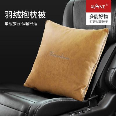 羽绒抱枕被子两用车载车用汽车三合一空调被折叠靠枕靠垫加厚车内