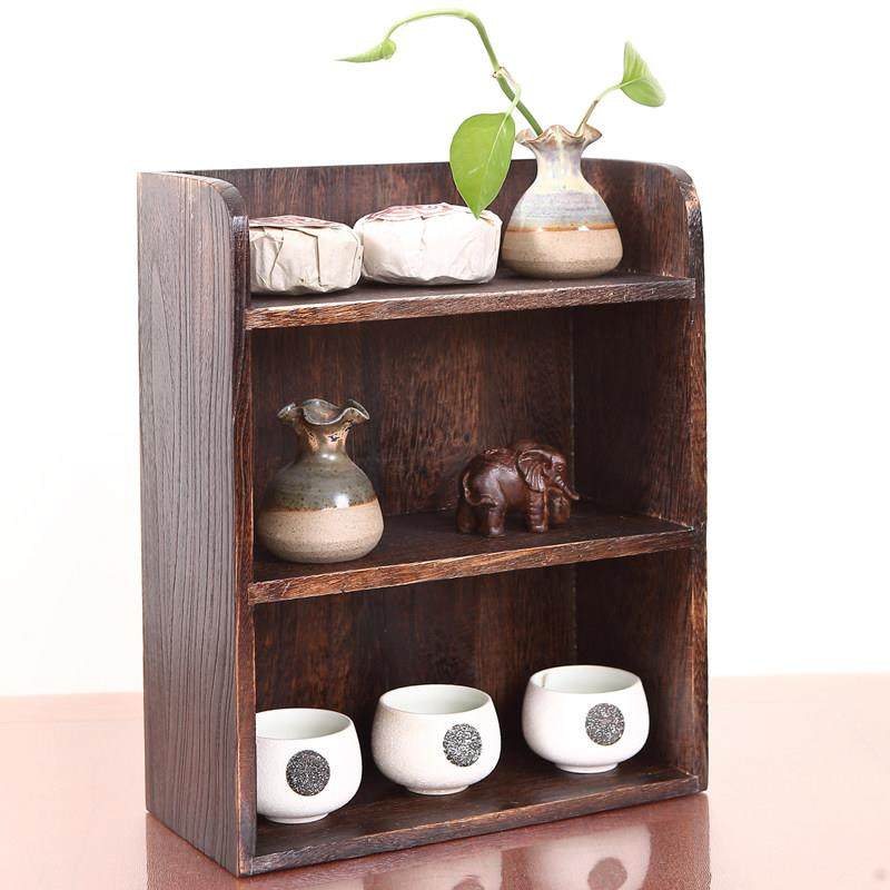 实木茶杯架小博古架收纳柜茶具架茶壶 桌面收纳盒 置物架,住宅家具,多宝格/博古架,淘宝优惠券,粉丝福利购,淘宝优惠卷
