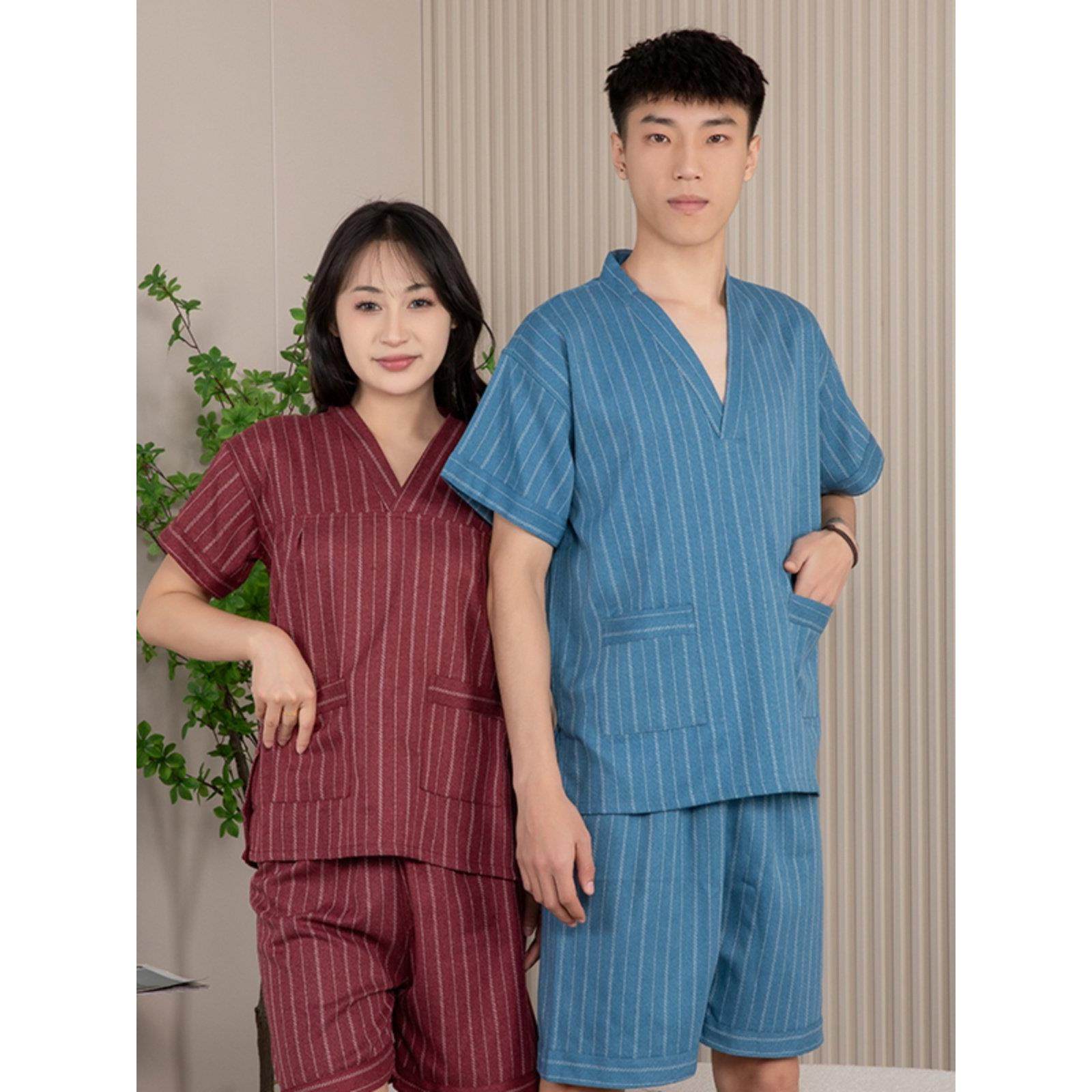 洗浴浴服汗蒸服女情侣大码男款桑拿服足疗店按摩服浴衣养生睡衣,居家布艺,汗蒸服,淘宝优惠券,粉丝福利购,淘宝优惠卷