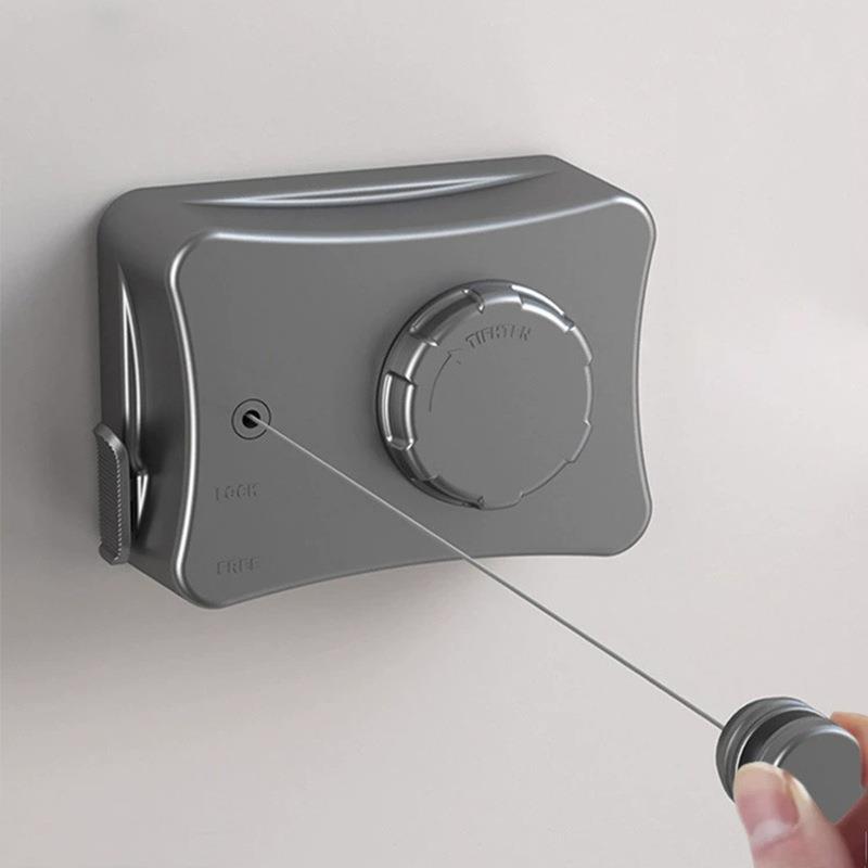 隐形伸缩晾衣绳晾衣服室内免打孔化妆室伸缩阳台钢丝绳架家用挂晒