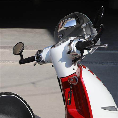 摩托车电摩改装配件姜戈前挡风玻璃倒车镜后视镜机车超广角反光镜