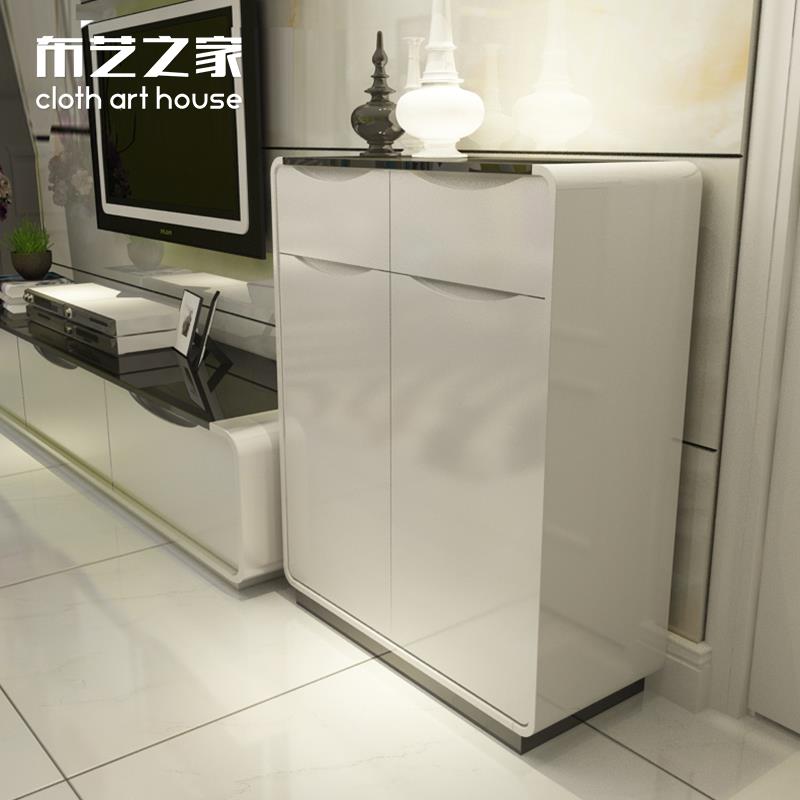 简约鞋柜 大容量储物现代时尚烤漆玄关隔断 门厅柜 五包到家