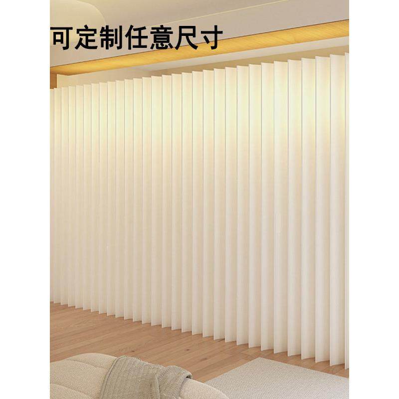 屏风隔断办公室可移动挡板折叠风琴纸墙客厅卧室简易自装假背景墙
