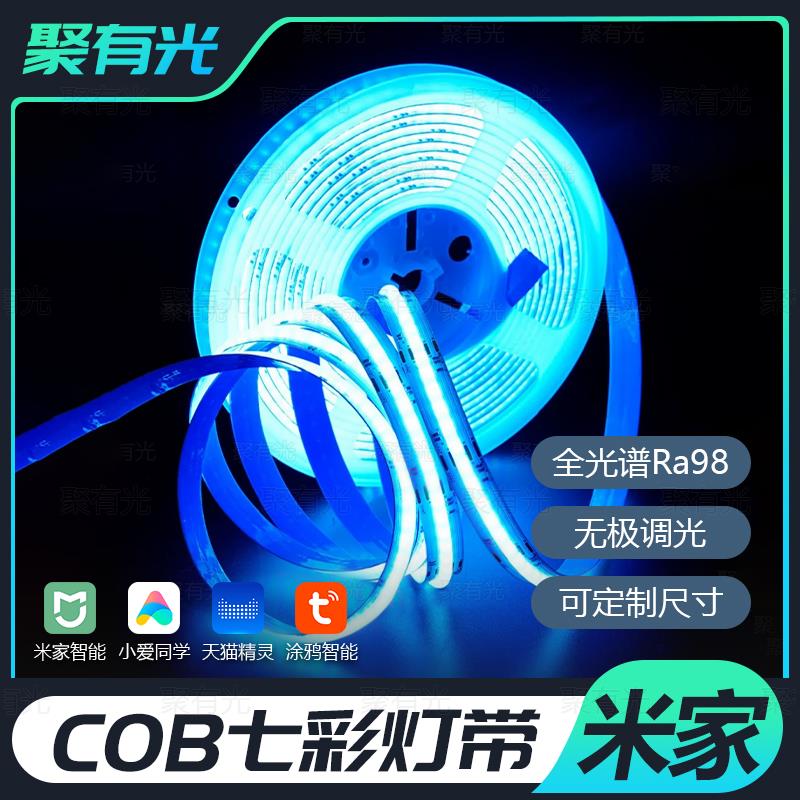 已接入米家智能RGBCW七彩无极调光COB灯带线型灯客厅电竞房氛围灯