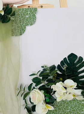 绿色小清新森系环创材料幼儿园环境布置木片仿真花树叶自然主题墙