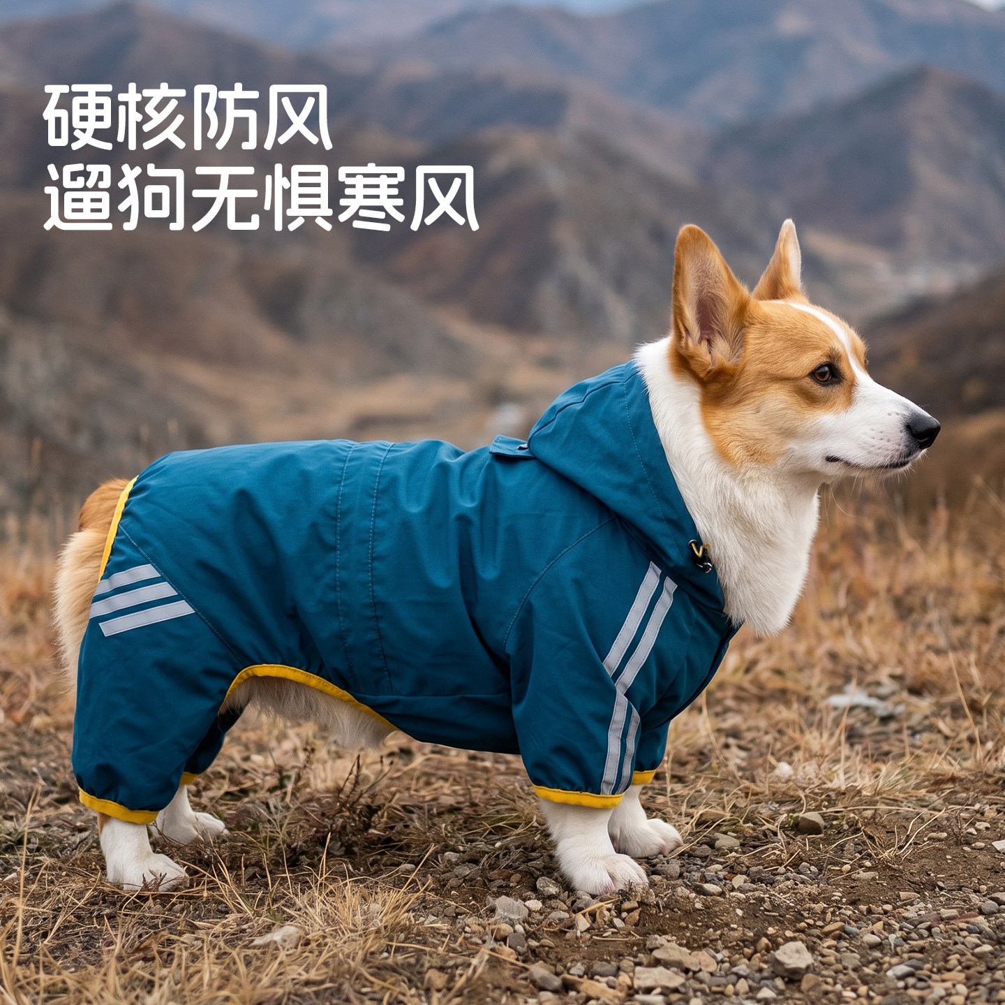 狗狗雨衣四脚全包户外防水防风冲锋衣服柯基专用外出遛狗宠物服饰