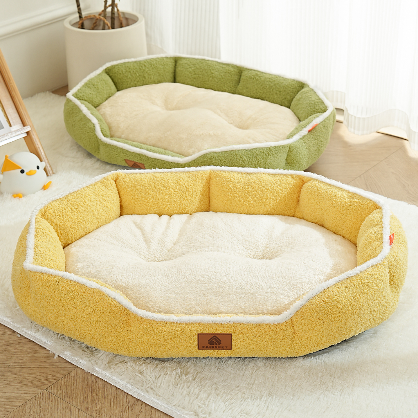 狗窝冬季保暖小型犬比熊泰迪加厚狗床猫窝四季通用猫狗睡垫宠物窝