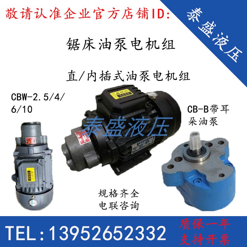 CB-B6/CB-B10/CB-B4JZ锯床齿轮油泵电机组CBW-2.5循环润滑内插直R