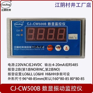 高性价CJ 测振探头 CW500B振动监控仪振震动加速度计传感器压电式