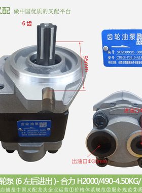 液压泵 液压油泵 齿轮油泵 齿轮泵CBHZF31.5ALH6L-YYJP H2000#490