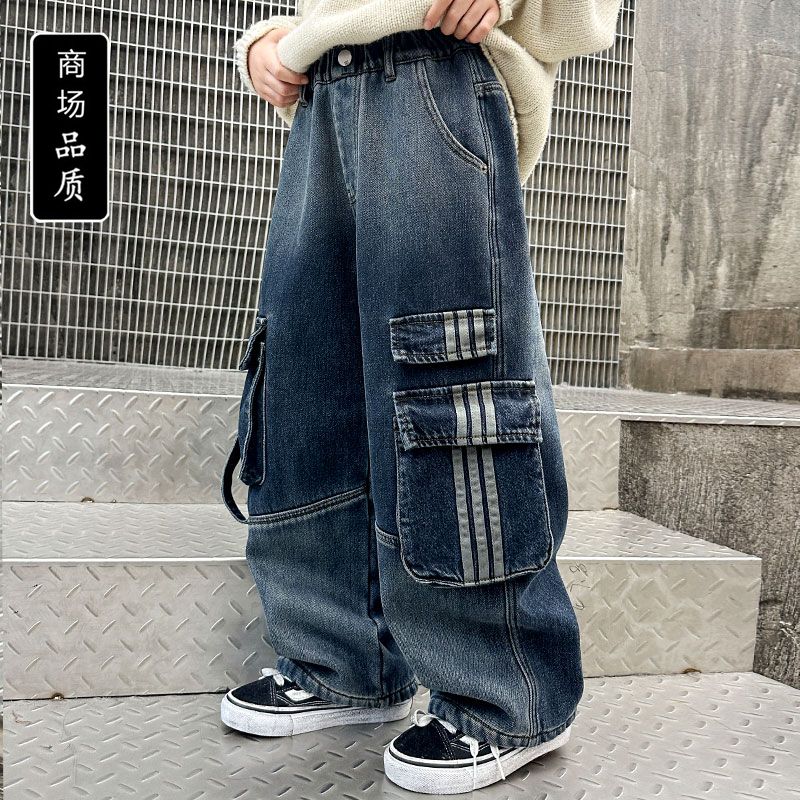 男童秋冬款裤子加绒加厚