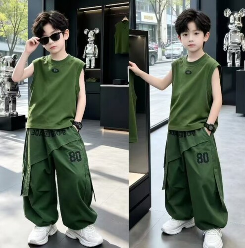 男童夏装背心套装2026新款