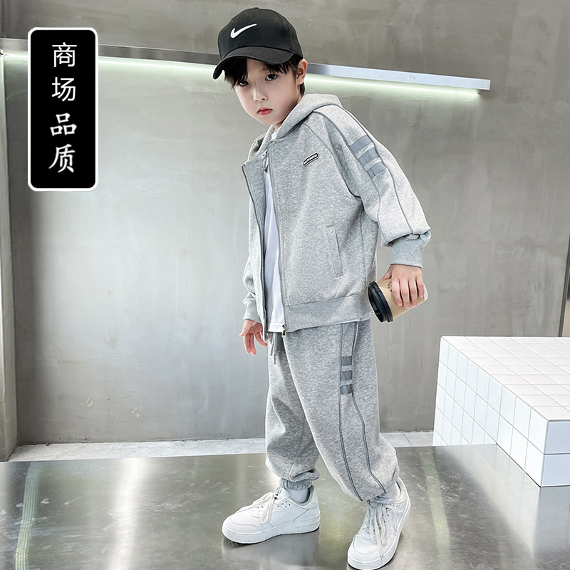 儿童装男童秋装运动服套装2025新款中大童春秋款男孩秋季酷帅气潮