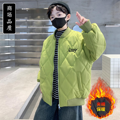 男童夹棉外套秋冬款2025