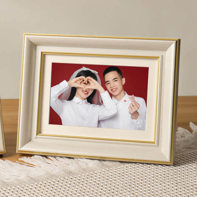 5ry海马体结婚登记照相框摆台6寸7寸洗照片做成相册加打印婚纱照