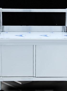 拉门工物作台带物架不置钢厨房储柜背板打荷操锈作台NTI推拉门台