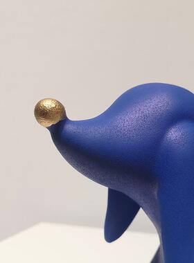 轻奢创意杜宾犬树脂摆件家居厅视柜装品电简约现代酒饰JWT柜工客